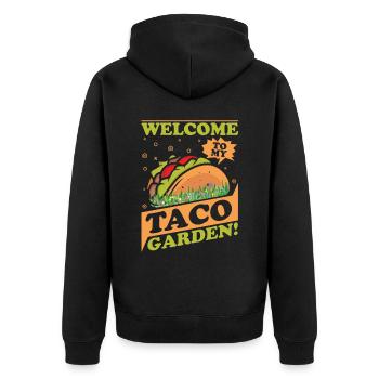 Hobby Gardener Garden Funny - Unisex Premium Organic Zip Hoodie - black - Back - Nico (187cm)