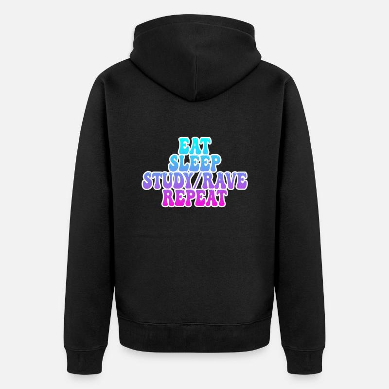 Study et Raven - Veste à capuche bio Premium Unisexe - noir