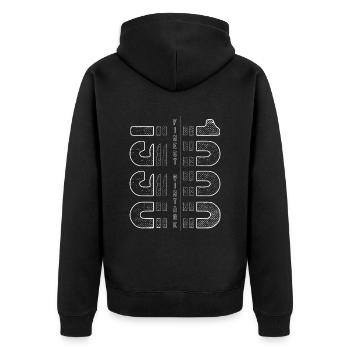 Finest Vintage 1990 Year of birth 1990 Birthday - Unisex Premium Organic Zip Hoodie - black - Back - Nico (187cm)