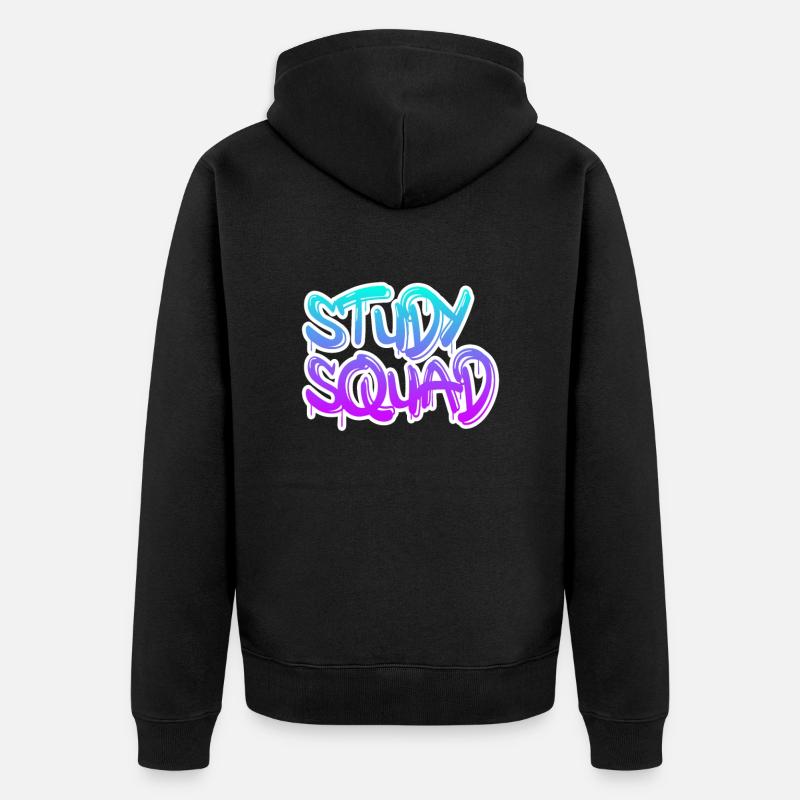 study squad - Unisex Premium Bio Zip Hoodie - Schwarz
