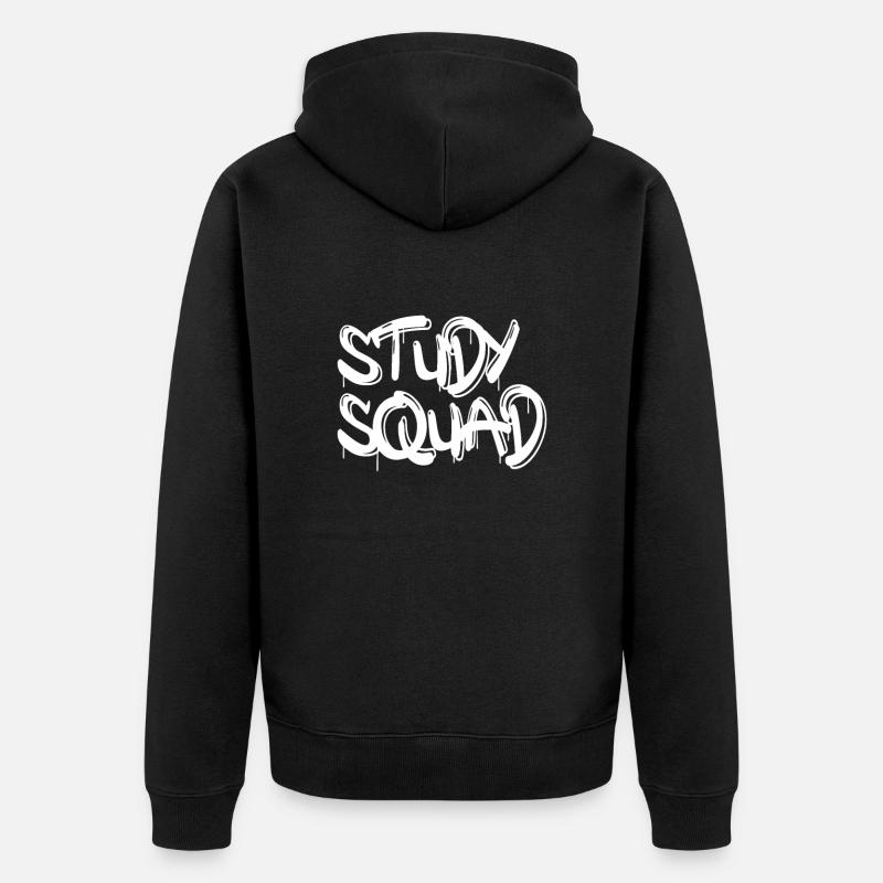 study squad - Unisex Premium Bio Zip Hoodie - Schwarz