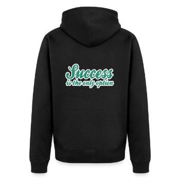 Dicton de succès - Veste à capuche bio Premium Unisexe - noir - Dos - Nico (187cm)