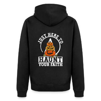 Athéisme athée Anti Église Halloween - Veste à capuche bio Premium Unisexe - noir - Dos - Nico (187cm)