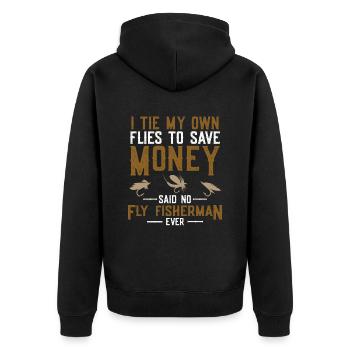 Fliegenfischer-design Für - Veste à capuche bio Premium Unisexe - noir - Dos - Nico (187cm)