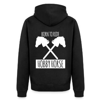 Hobbyhorse drôle Hobby Horse - Veste à capuche bio Premium Unisexe - noir - Dos - Nico (187cm)