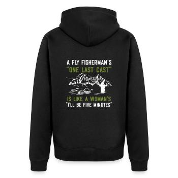 Fliegenfischer-design Für - Veste à capuche bio Premium Unisexe - noir - Dos - Nico (187cm)