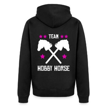Hobby Horse Team Hobby Horsing - Veste à capuche bio Premium Unisexe - noir - Dos - Nico (187cm)