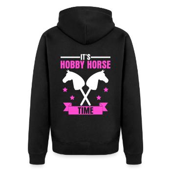 Hobby Cavalier Hobby Horsing - Veste à capuche bio Premium Unisexe - noir - Dos - Nico (187cm)