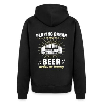 Organiste Organiste Organiste Organ Beer - Veste à capuche bio Premium Unisexe - noir - Dos - Nico (187cm)