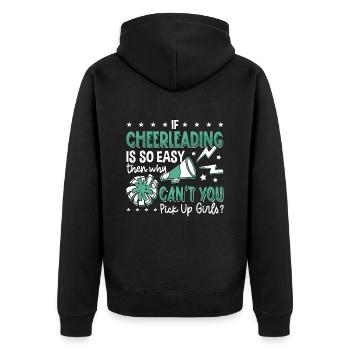 Si le cheerleading est si facile cheerleading Cheerleader d’équipe - Veste à capuche bio Premium Unisexe - noir - Dos - Nico (187cm)