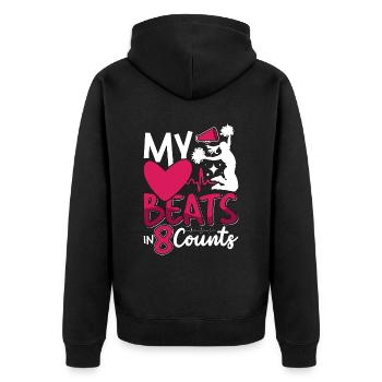 Cheerleading My Heart bat en 8 chefs d’accusation Cheering - Veste à capuche bio Premium Unisexe - noir - Dos - Nico (187cm)