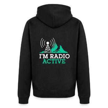 Amateur Radio Radio Funker Cadeau - Veste à capuche bio Premium Unisexe - noir - Dos - Nico (187cm)