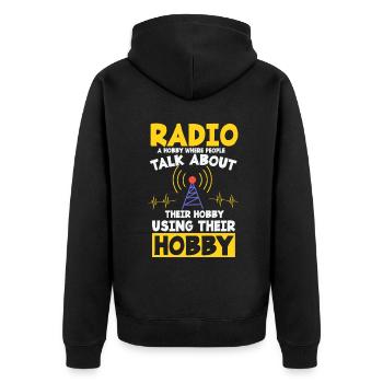 Amateur Radio Radio Funkter Cadeau - Veste à capuche bio Premium Unisexe - noir - Dos - Nico (187cm)
