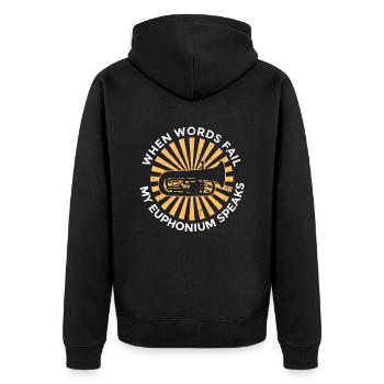 Euphonium-design Für Blechbläser - Veste à capuche bio Premium Unisexe - noir - Dos - Nico (187cm)