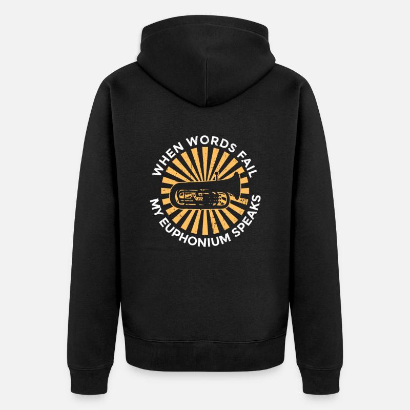 Euphonium-design Für Blechbläser - Veste à capuche bio Premium Unisexe - noir