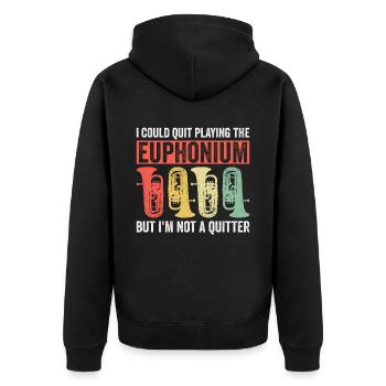Euphonium Brasss Orchestra Design Für - Unisex Premium Organic Zip Hoodie - black - Back - Nico (187cm)