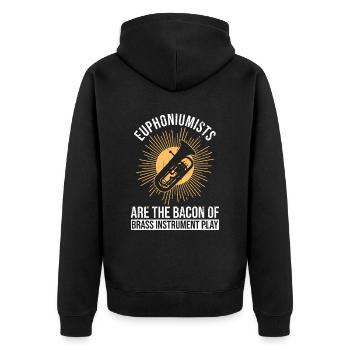 Euphoniumist Design Für Euphonium Brass Orchestra - Unisex Premium Organic Zip Hoodie - black - Back - Nico (187cm)