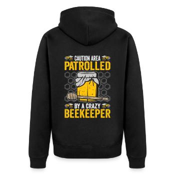 Beekeepers Bees Honey bees Beekeeping - Unisex Premium Organic Zip Hoodie - black - Back - Nico (187cm)