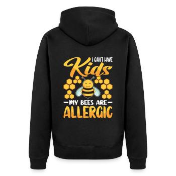 Beekeepers Bees Honey bees Beekeeping - Unisex Premium Organic Zip Hoodie - black - Back - Nico (187cm)