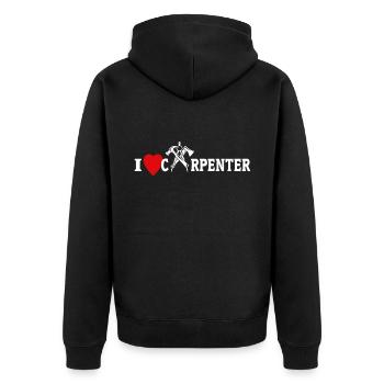 Charpentier Chers charpentiers - Veste à capuche bio Premium Unisexe - noir - Dos - Nico (187cm)