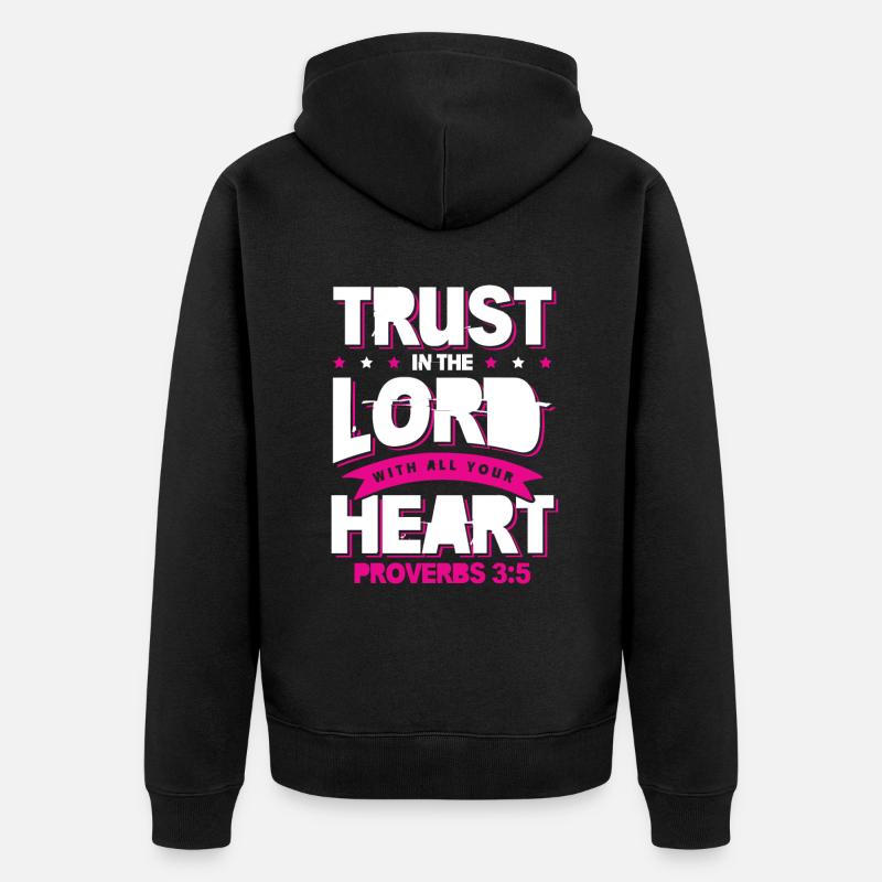 Bible Heart Trust - Veste à capuche bio Premium Unisexe - noir
