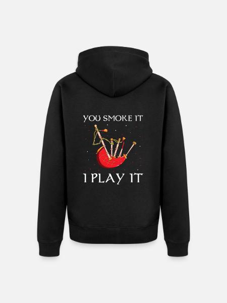 Bagpipe training and bagpipe playing - Unisex Premium Organic Zip Hoodie - black