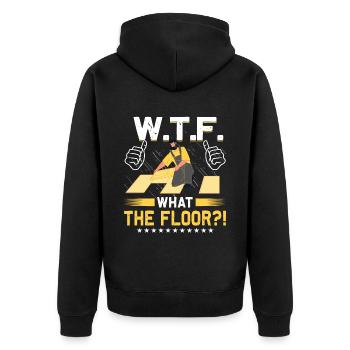 Flooring Flooring Installer - Unisex Premium Organic Zip Hoodie - black - Back - Nico (187cm)