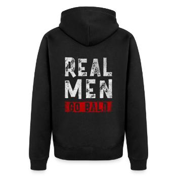 Being Bald Bald Guy With A Beard Bald Dad - Unisex Premium Organic Zip Hoodie - black - Back - Nico (187cm)