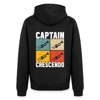 Trumpet Trumpet Player - Unisex Premium Organic Zip Hoodie - black - Back - Nico (187cm)