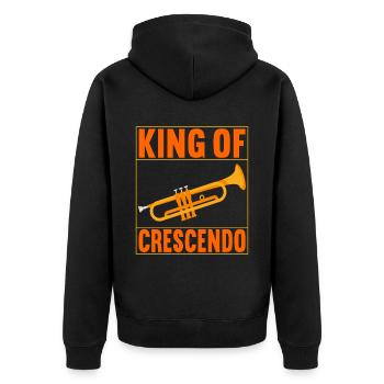 Trumpet Trumpet Player - Unisex Premium Organic Zip Hoodie - black - Back - Nico (187cm)