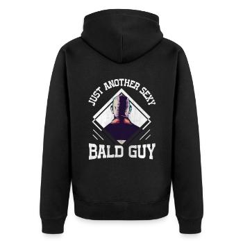 Being Bald Bald Guy With A Beard Bald Dad - Unisex Premium Organic Zip Hoodie - black - Back - Nico (187cm)