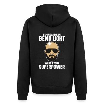 Being Bald Bald Guy With A Beard Bald Dad - Unisex Premium Organic Zip Hoodie - black - Back - Nico (187cm)