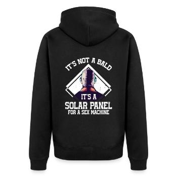 Being Bald Bald Guy With A Beard Bald Dad - Unisex Premium Organic Zip Hoodie - black - Back - Nico (187cm)