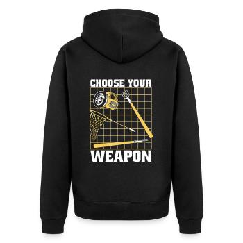 Choose Your Weapon Kaulquappe Laubfrosch Kröte - Unisex Premium Bio Zip Hoodie - Schwarz - Hinten - Nico (187cm)