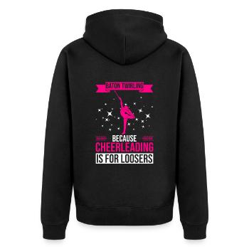 Baton Twirler Design Für Majorette Tanz - Veste à capuche bio Premium Unisexe - noir - Dos - Nico (187cm)