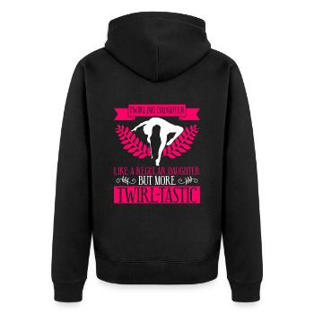 Baton Twirler Daughter Design Für Majorette - Veste à capuche bio Premium Unisexe - noir - Dos - Nico (187cm)
