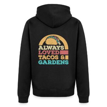 Tacos de jardin Hobby Gardener pour le jardinage - Veste à capuche bio Premium Unisexe - noir - Dos - Nico (187cm)