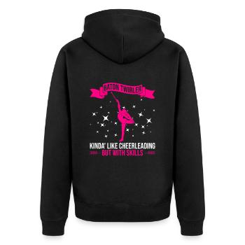 Batorn Twirler Design Für Majorette Cheerleader - Veste à capuche bio Premium Unisexe - noir - Dos - Nico (187cm)