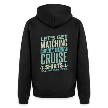 Chemises de croisière familiales assorties - Veste à capuche bio Premium Unisexe - noir - Dos - Nico (187cm)