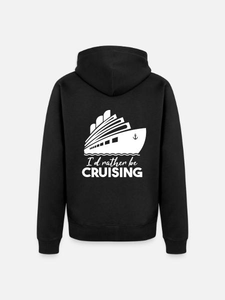 I'd Rather Be Cruising - Unisex Premium Organic Zip Hoodie - black