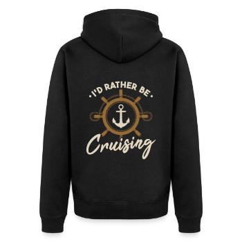 Je préfère faire de la croisière - Veste à capuche bio Premium Unisexe - noir - Dos - Nico (187cm)
