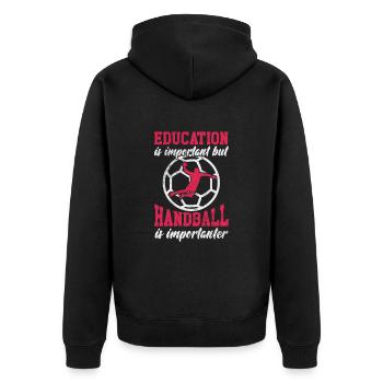 Handball Handball Joueur Handball Joueur Sport Cadeau - Veste à capuche bio Premium Unisexe - noir - Dos - Nico (187cm)