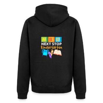 Kindergarten Child School Enrollment School Gift - Unisex Premium Organic Zip Hoodie - black - Back - Nico (187cm)