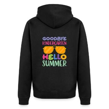 Kindergarten Child School Enrollment School Gift - Unisex Premium Organic Zip Hoodie - black - Back - Nico (187cm)