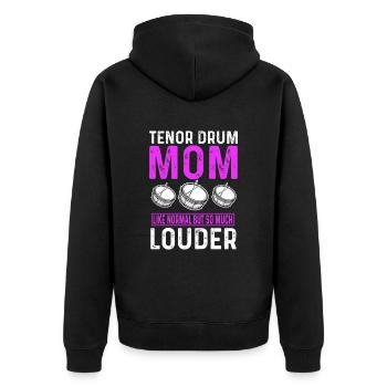 Schlagzeug Schlagzeug Lustiges Schlagzeug Schlagzeug Schlagzeug Schlagzeug - Unisex Premium Bio Zip Hoodie - Schwarz - Hinten - Nico (187cm)