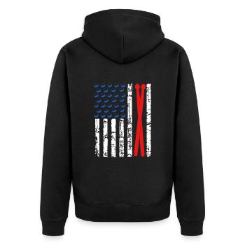 Schlagzeug Zitat Schlagzeuger Musikband Schlagzeuger - Unisex Premium Bio Zip Hoodie - Schwarz - Hinten - Nico (187cm)