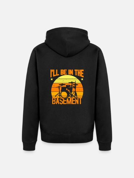 Trommesæt Trommeslager Sjove trommer Trommer Trommesæt - Premium økologisk unisex-hættejakke - sort