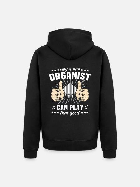 Orgelspieler Organist Orgel - Premium økologisk unisex-hættejakke - sort
