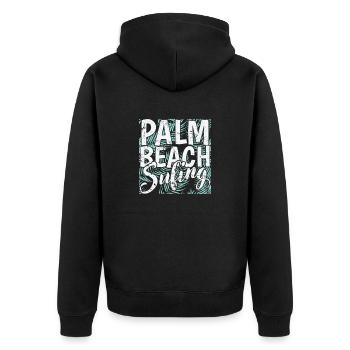 Palm Beach Surfing Tree Environnement de vacances - Veste à capuche bio Premium Unisexe - noir - Dos - Nico (187cm)