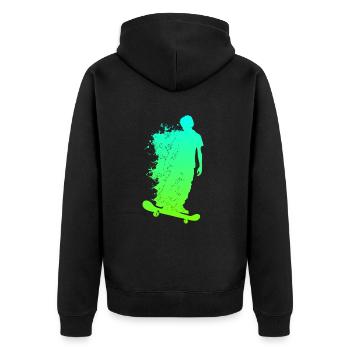 Patinage skateboarders - Veste à capuche bio Premium Unisexe - noir - Dos - Nico (187cm)